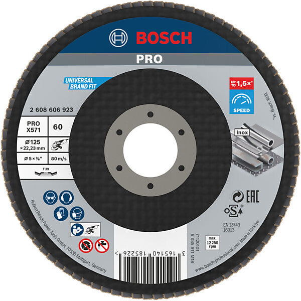 Bosch Elektrowerkzeuge PRO X571 Fächerschleifscheibe 2608606923